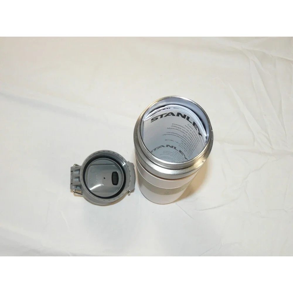 Stanley White and Gray Stainless Steel Travel Bottle